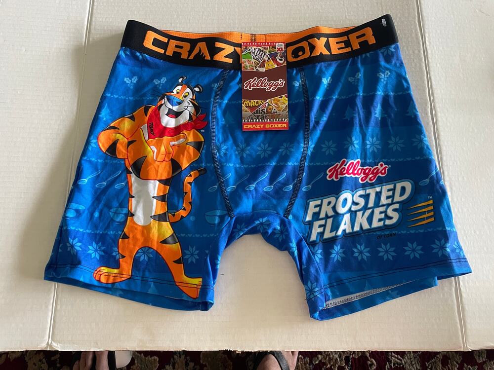 Kelloggs Tony Tiger Frosted Flakes Men’s Boxers Briefs Loungewear Underwear XL N